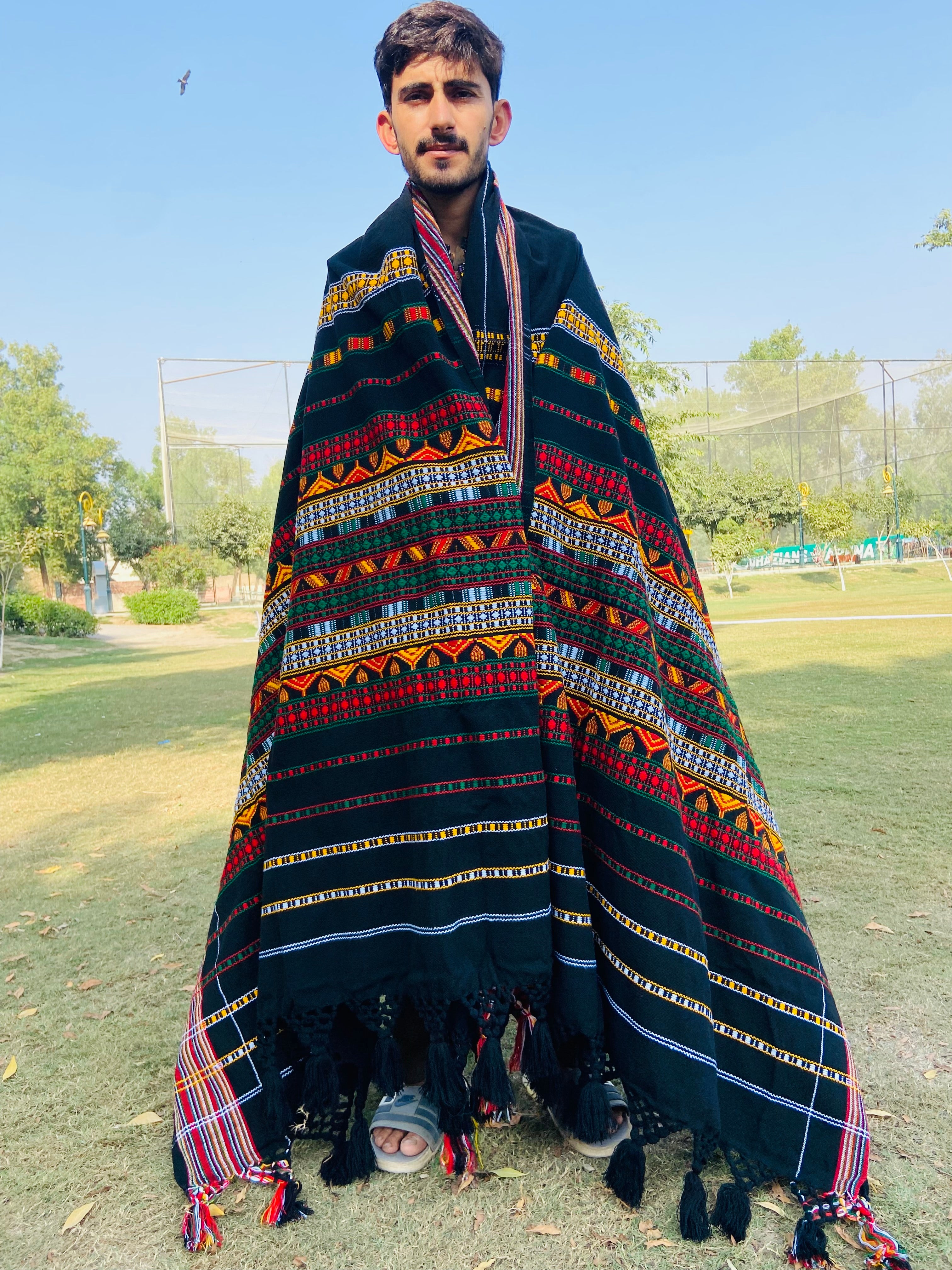 Warm Wadera Black Balochi Shal